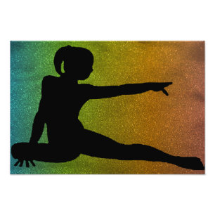 Impression Photo Parties scintillant de la gymnastique des filles P
