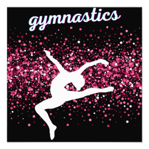 Impression Photo Parties scintillant rose bonde de la gymnastique