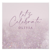 Impression Photo Parties scintillant violet Lilac élégant brunch d' (Devant)