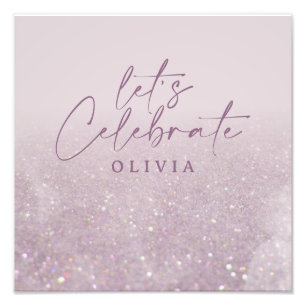 Impression Photo Parties scintillant violet Lilac élégant brunch d'