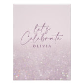 Impression Photo Parties scintillant violet Lilac élégant brunch d' (Devant)