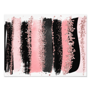 Impression Photo Parties scintillantes roses de Faux d'or de