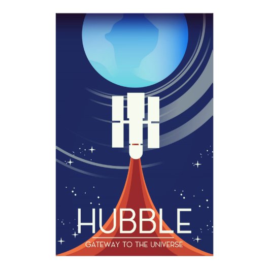 Impression Photo Passerelle Hubble vers l'univers (Devant)