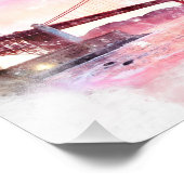 Impression Photo Pastel Golden Gate Bridge à San Francisco (Coin)