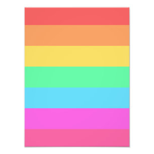 Impression Photo Pastel Rainbow Color Strips Design