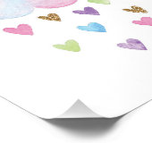 Impression Photo Pastel Rainbow Hearts Cloud Pink Gold Parties scin (Coin)