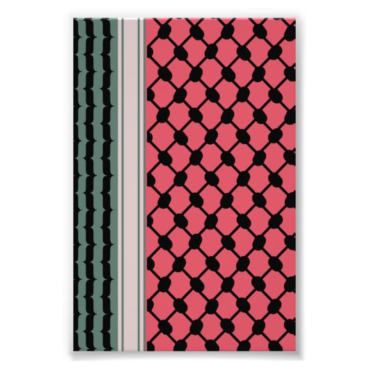 Impression Photo Pastèque palestinienne Hatta Keffiyeh Kufiya Folk (Devant)