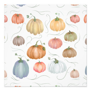 Impression Photo Patch Citrouille couleur aquarelle