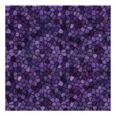 Impression Photo Patchwork Terrazzo Motif Pavé Bleu Encrier (Devant)