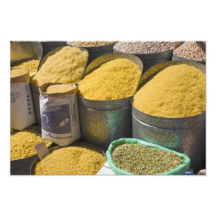 Impression Photo Pâtes sèches et haricots à vendre, Marrakech, 2