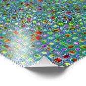 Impression Photo Patters de Funky Turquoise (Coin)