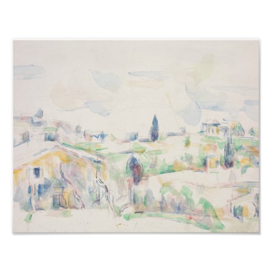 Impression Photo Paul Cezanne - Paysage en Provence (Devant)