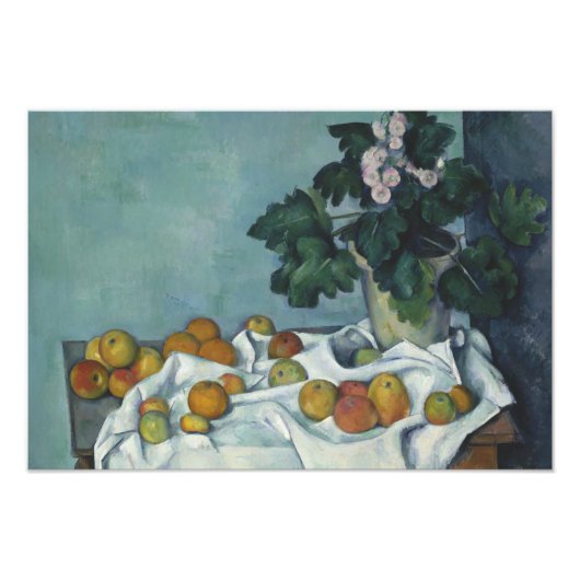 Impression Photo Paul Cezanne - Vie morte avec pommes et pots (Devant)
