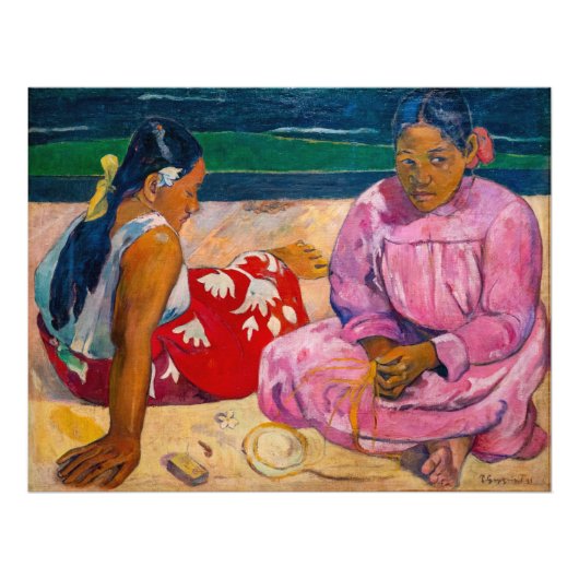 Impression Photo Paul Gauguin - Femmes tahitiennes sur la plage (Devant)