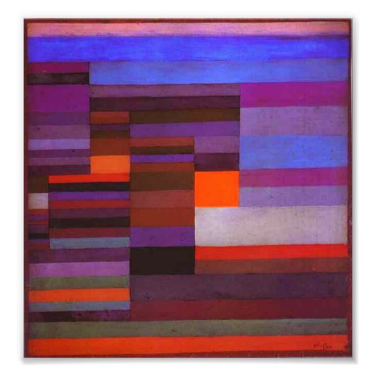 Impression Photo Paul Klee Fire in the Evening Print (Devant)