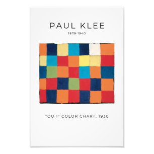 Impression Photo Paul Klee, Qu 1 Color Chart, Colorful Abstrait Art