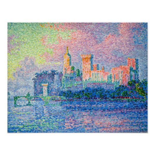 Impression Photo Paul Signac - Le Palais Pape, Avignon (Devant)