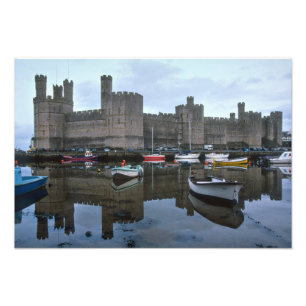 Impression Photo Pays de Galles, château de Caernarfon, un des