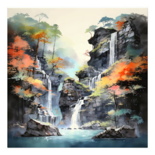 Impression Photo Paysage asiatique coloré Nature