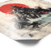 Impression Photo Paysage chinois avec petite maison en hauteur (Coin)