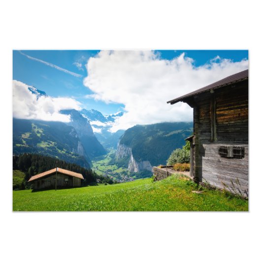 Impression Photo Paysage dans la vallée de Lauterbrunnen en Suisse (Devant)