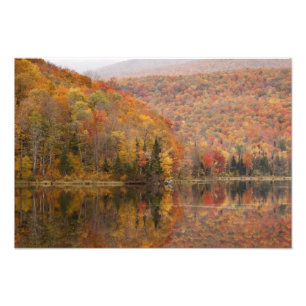 Impression Photo paysage d'automne avec lac, Vermont, États-Unis 2