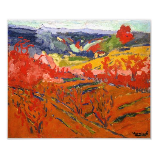 Impression Photo Paysage d'automne | Maurice de Vlaminck | (Devant)