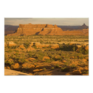 Impression Photo Paysage désertique d'hiver pittoresque sur le chem