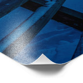 Impression Photo Paysage d'hiver avec pinède enneigée (Coin)