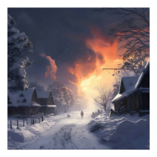Impression Photo Paysage hivernal Imaginaire
