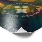 Impression Photo Paysage naturel avec un chalet dans la forêt (Coin)