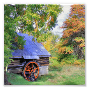 Impression Photo Paysage rustique de hangar