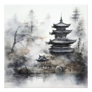 Impression Photo Paysage traditionnel asiatique