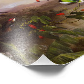 Impression Photo Paysage tropical avec dix colibris (Coin)