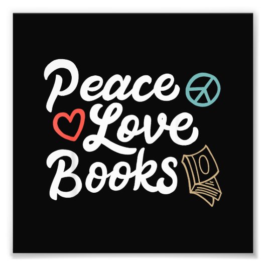 Impression Photo Peace Looks Geeky & Cute Reading (Devant)