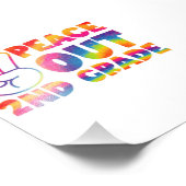 Impression Photo Peace Out Tee de deuxième année teinture de Derniè (Coin)