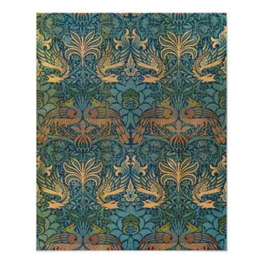 Impression Photo Peacock and Dragon, 1878, par William Morris (Devant)