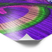 Impression Photo Peacock rose et violet (Coin)