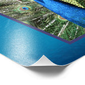 Impression Photo Peacock sur Ocean Arrière - plan (Coin)