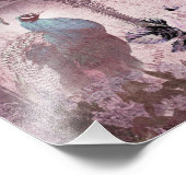 Impression Photo Peacock victorien vintage Lavender (Coin)