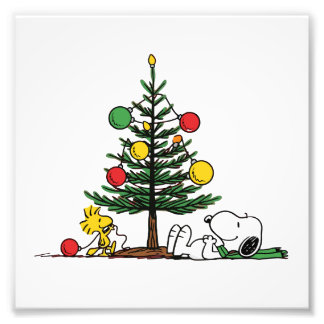 Impression Photo Peanuts Snoopy Festive Christmas Tree Holiday Gift
