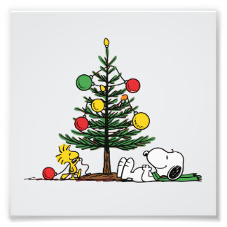 Impression Photo Peanuts Snoopy Festive Christmas Tree Holiday Gift