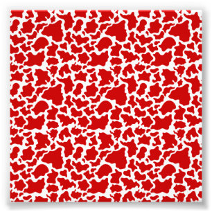 Impression Photo Peau de vache couleur rouge amateurs d'animaux de