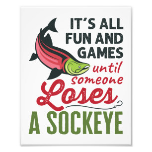 Impression Photo Pêche saumon Fisherman Fun Games Sockeye