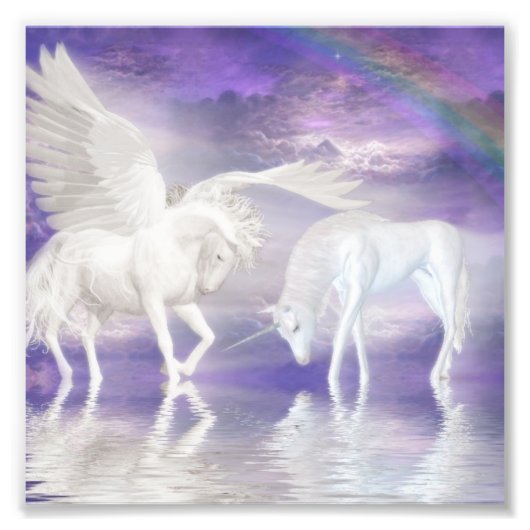 Impression Photo Pégase et licorne (Devant)