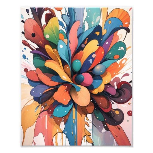 Impression Photo Peinture à l'eau flottante (Devant)