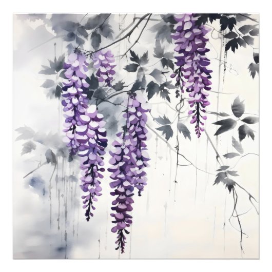 Impression Photo Peinture à l'encre colorée Wisteria (Devant)