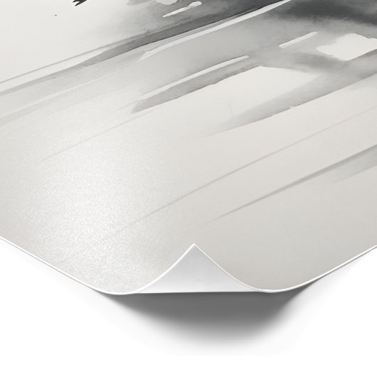 Impression Photo Peinture à l'encre de héron (Coin)