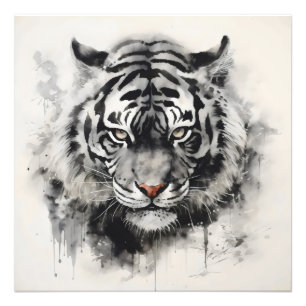 Impression Photo Peinture à l'encre de tigre