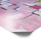 Impression Photo Peinture à l'huile d'art rose Abstrait géométrique (Coin)